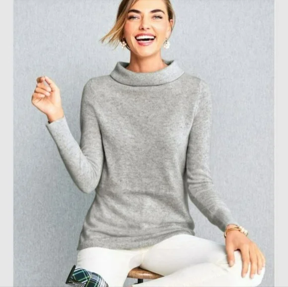 Talbots Cashmere Sabrina Gray Speckled Sweater - Picture 10 of 10